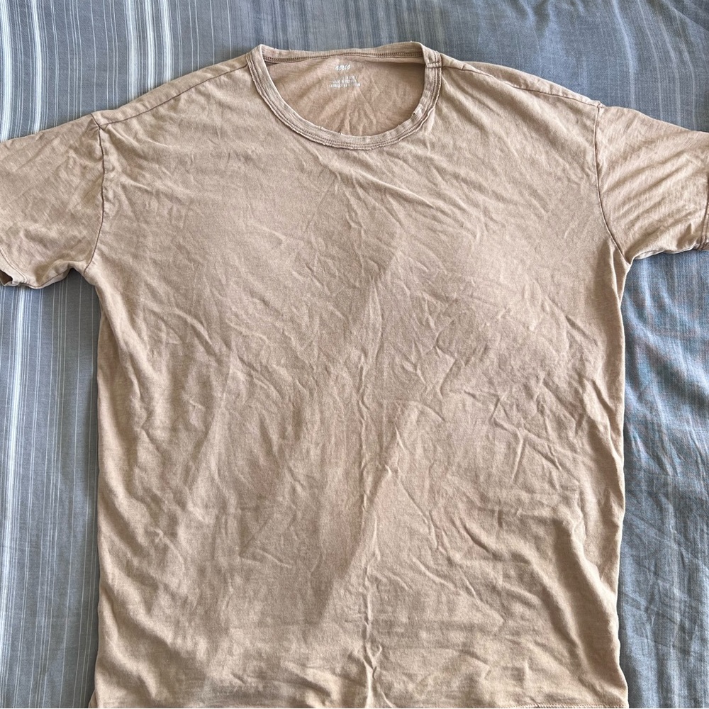 Vintage Women’s Tan/Latte Oversized Tee Shirt Cotton